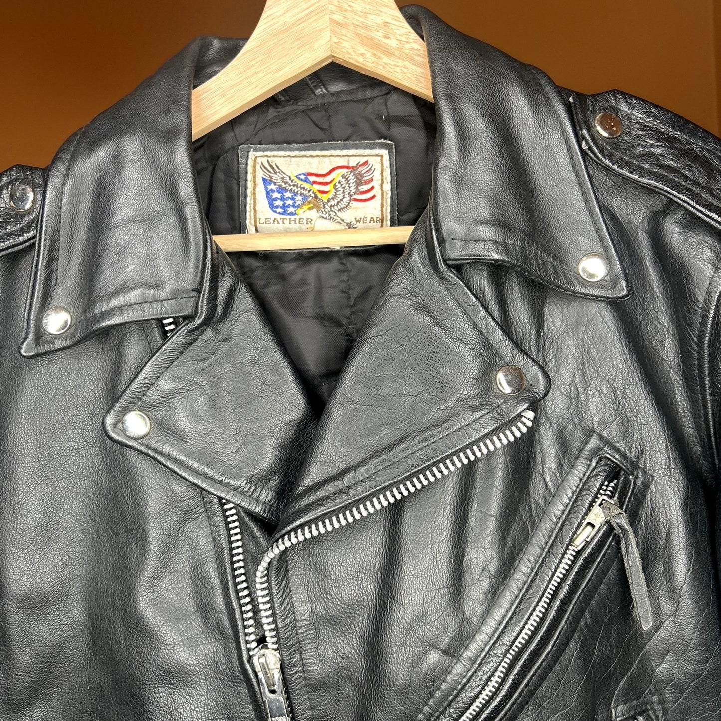 Vintage Leather Wear Motorcycle Jacket
