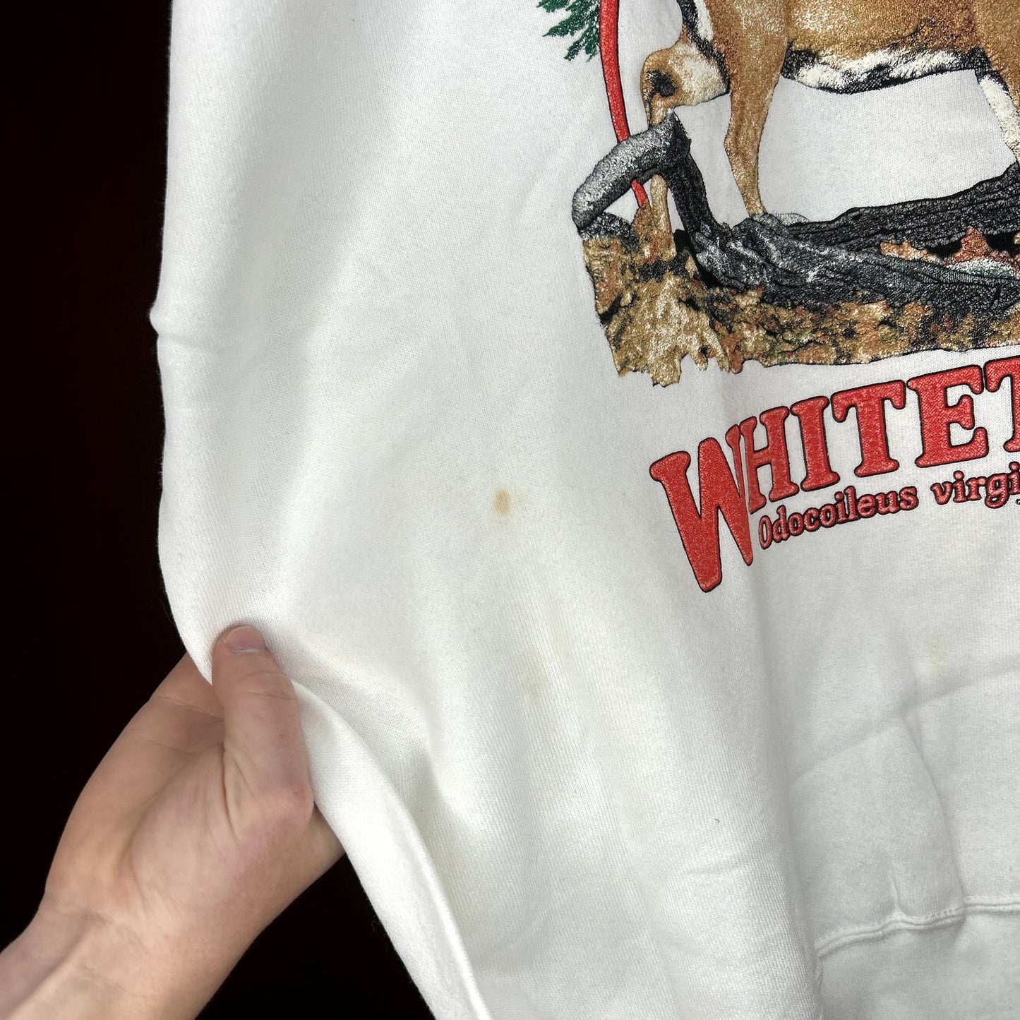 Vintage 90s Test Print White Tail Deer x Pig Crewneck