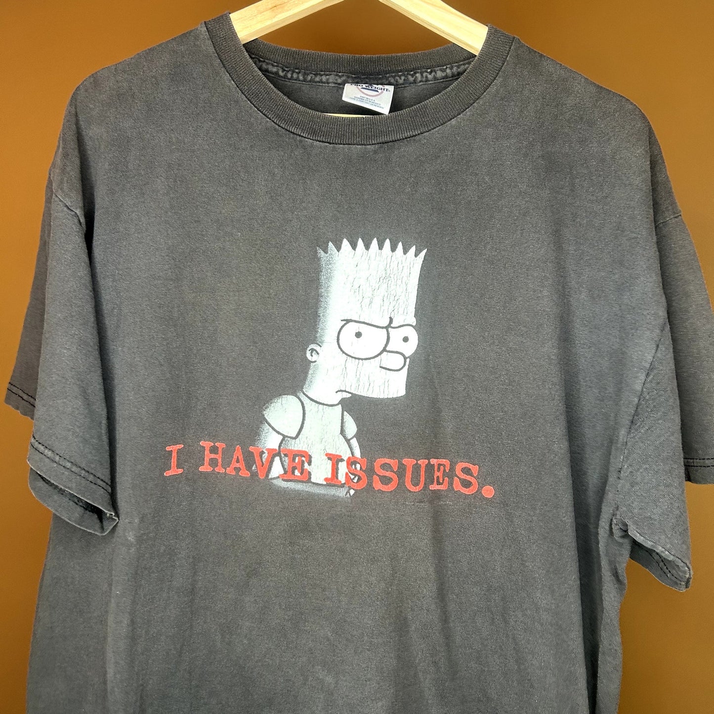 Y2K The Simpsons Bart "I have Issues" T-Shirt Large