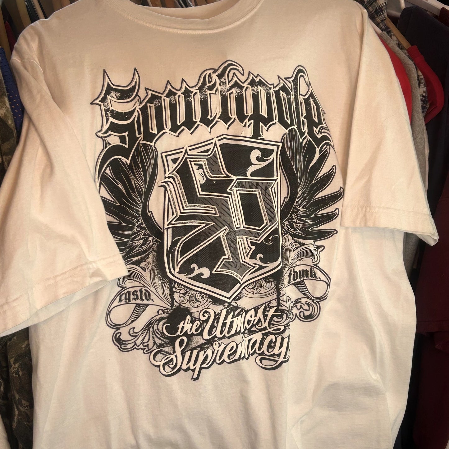 Y2K South Pole White T-Shirt XL
