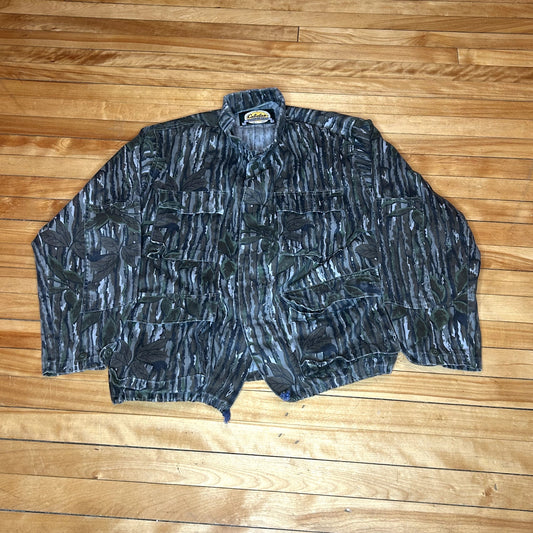 90s Camo Hunting Button Up Jacket