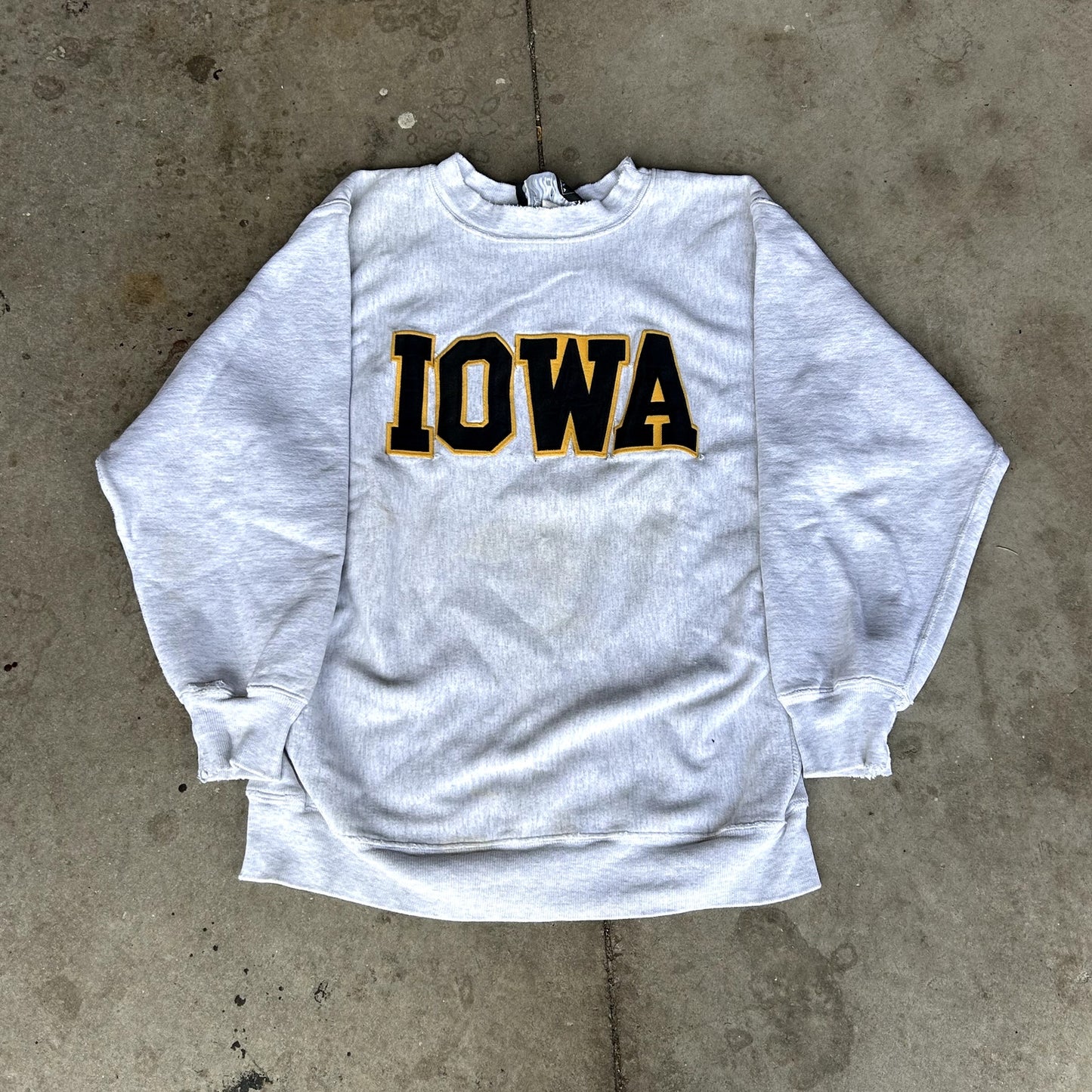 Vintage Iowa University Crewneck XL Stained