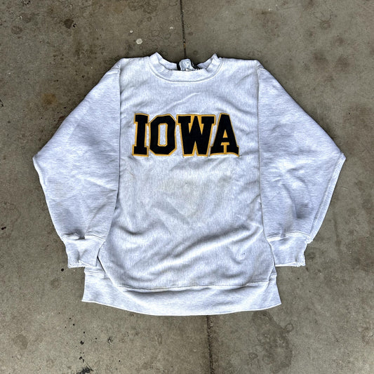 Vintage Iowa University Crewneck XL Stained
