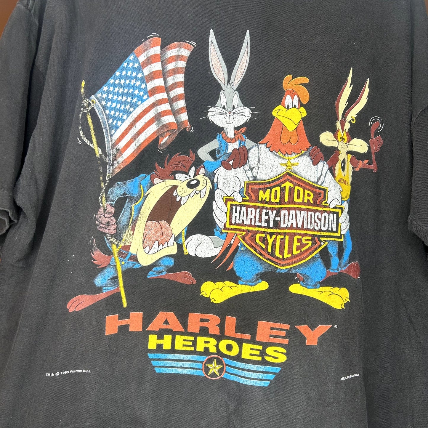Vintage 90s Harley Davidson Looney Tunes "Harley Heroes" T-Shirt XL