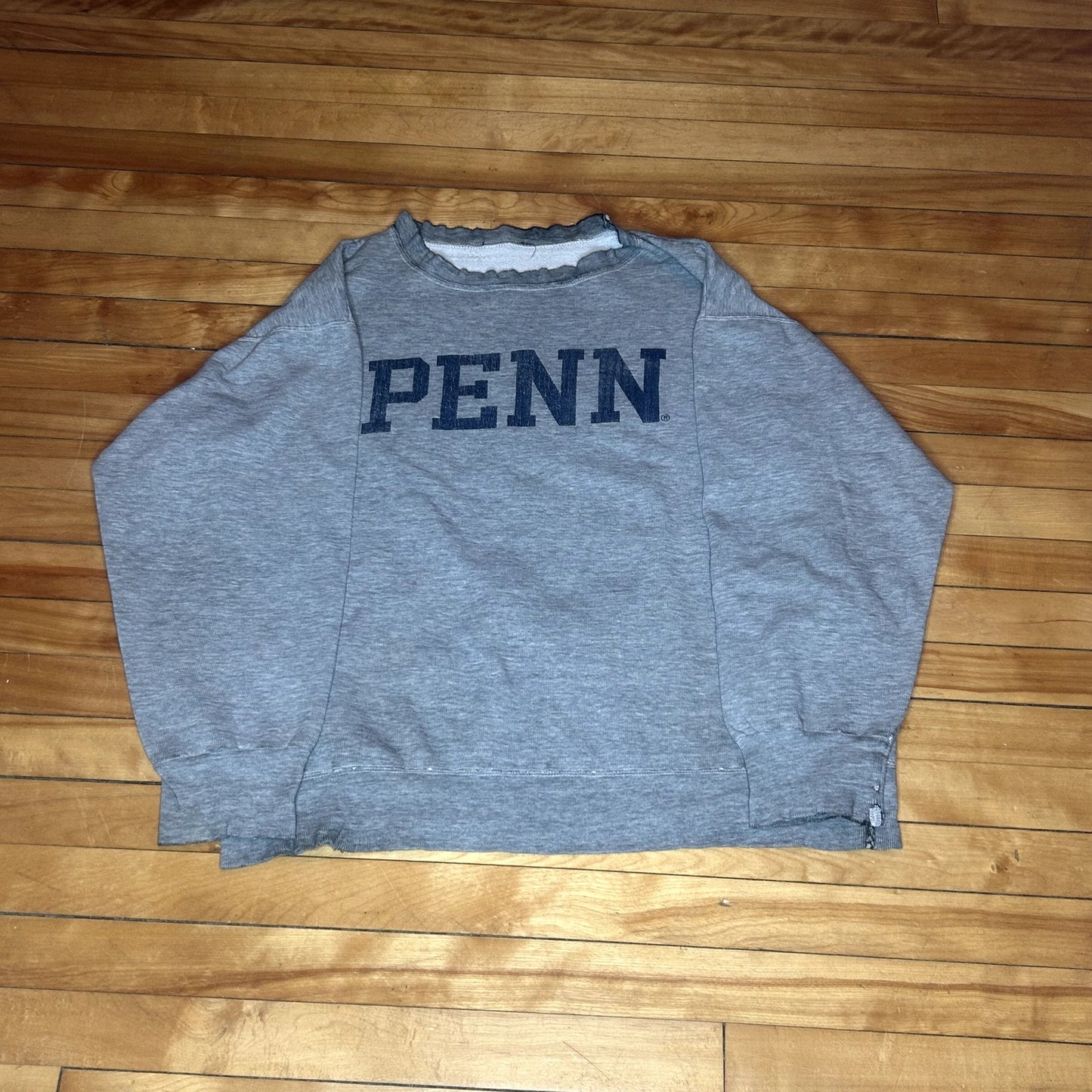 90s Penn Collegiate Gray Crewneck