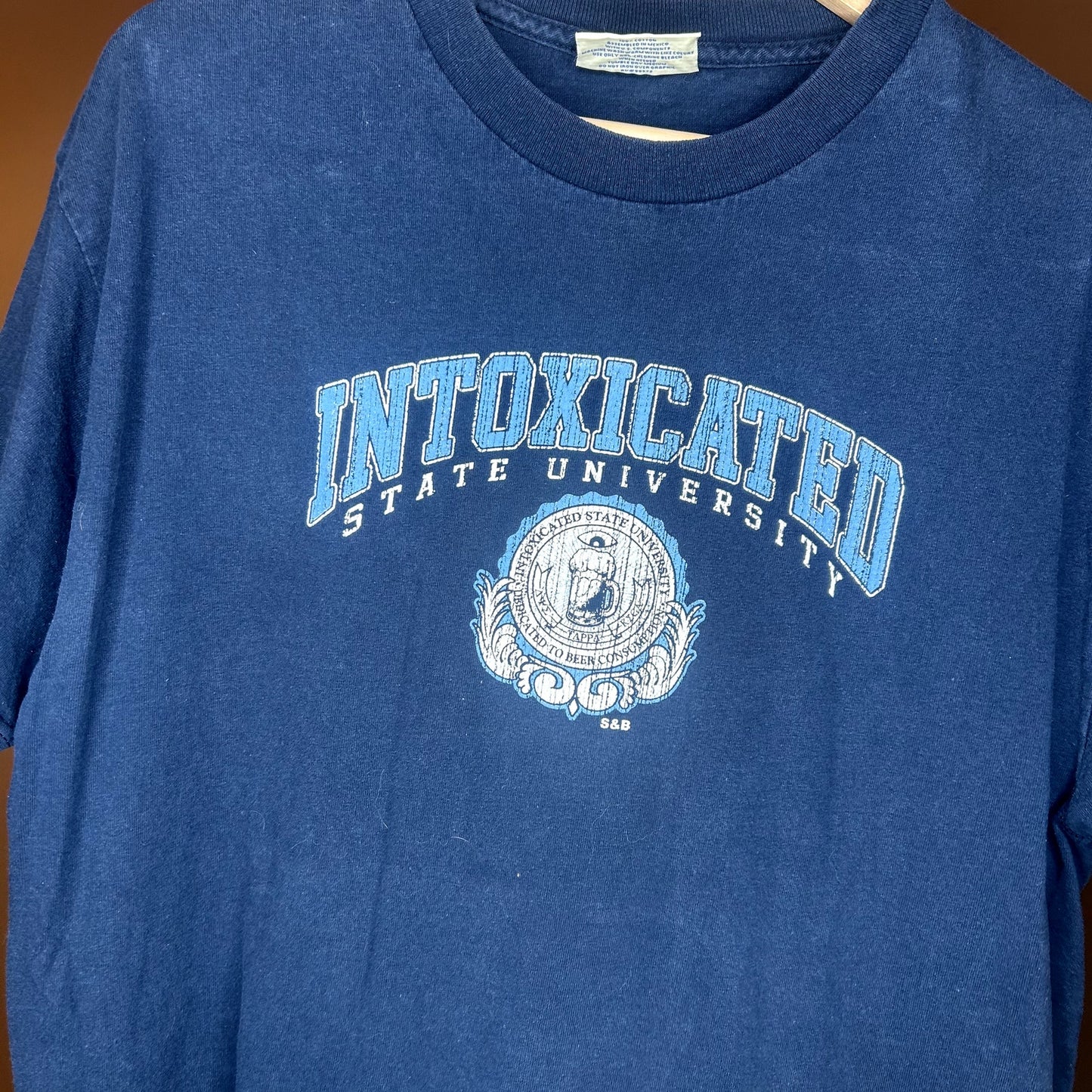 Vintage Intoxicated University Parody T-Shirt Large