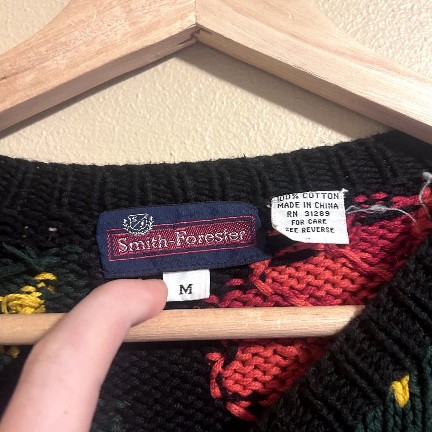 Y2K Smith Forester 100% Cotton Flower Cardigan Sweater Medium