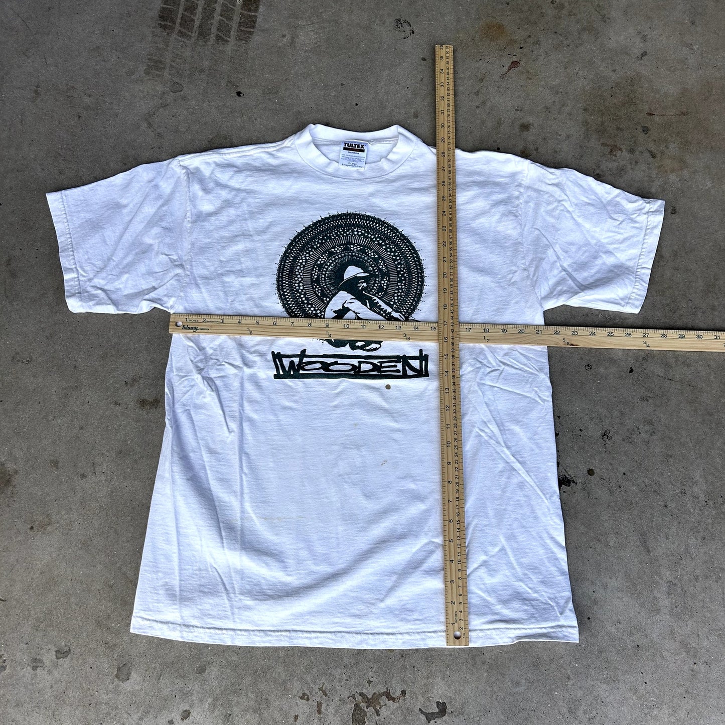 Vintage 90s Wooden Graphic T-Shirt XL