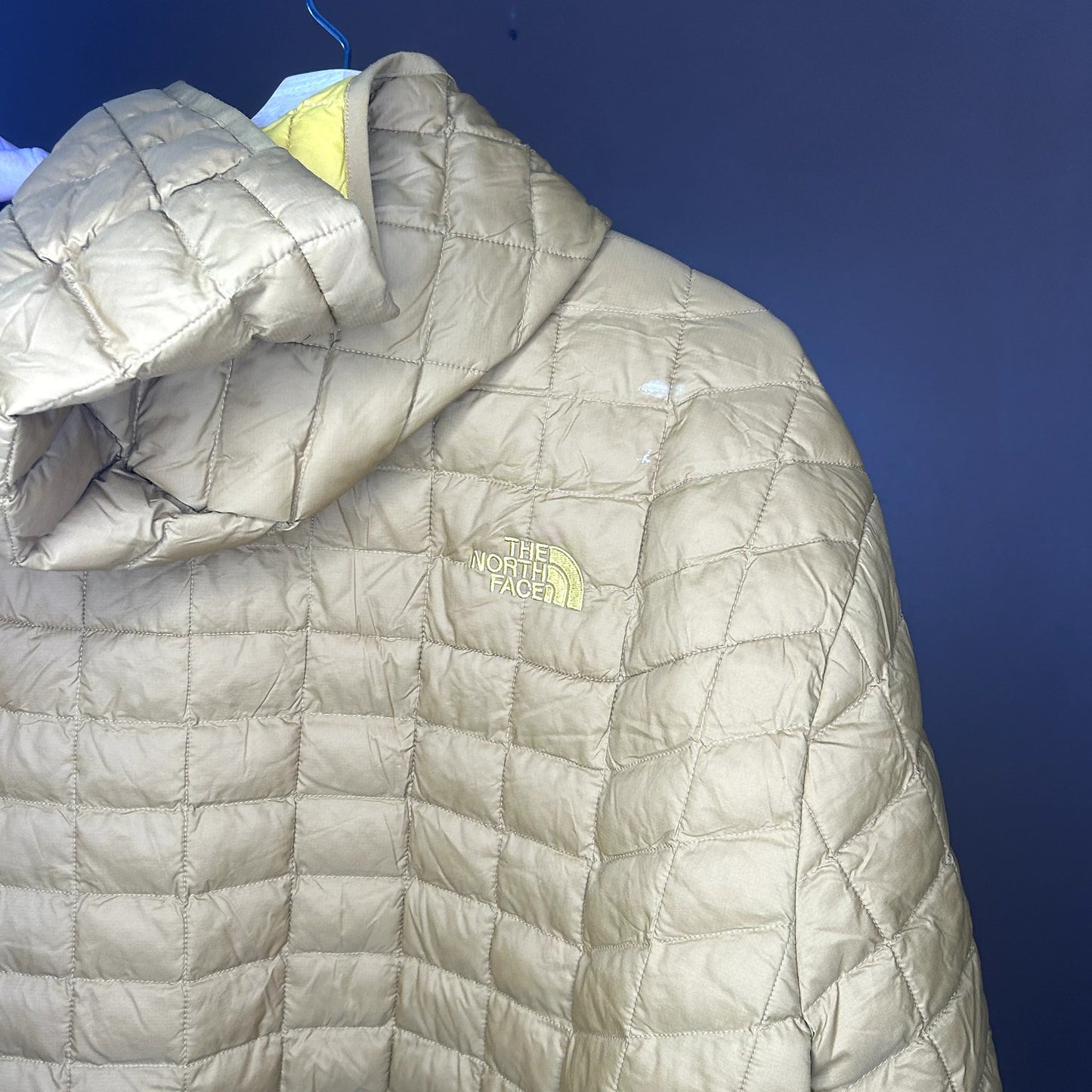 Mustard Yellow The North Face Puffer Jacket Mens XL