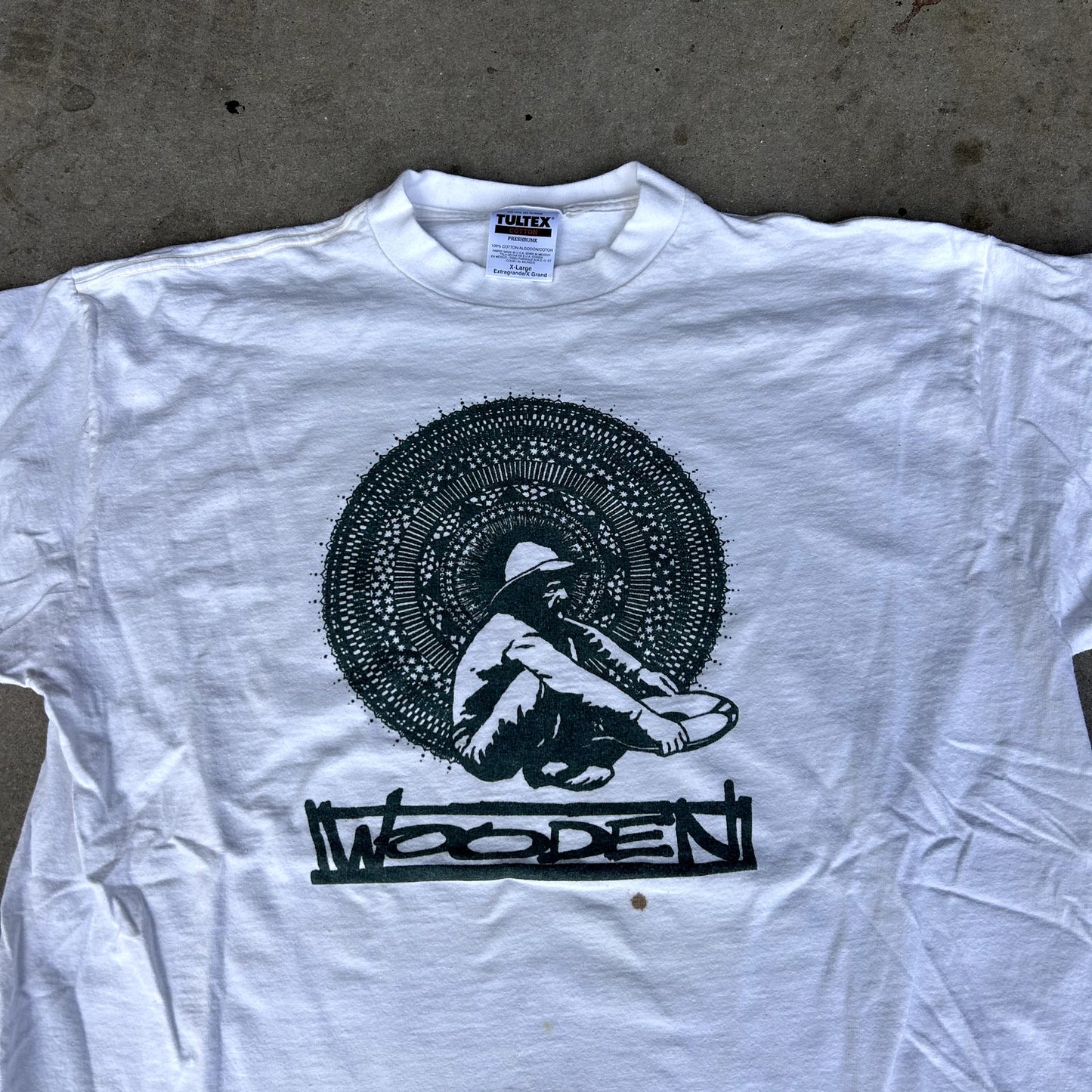 Vintage 90s Wooden Graphic T-Shirt XL