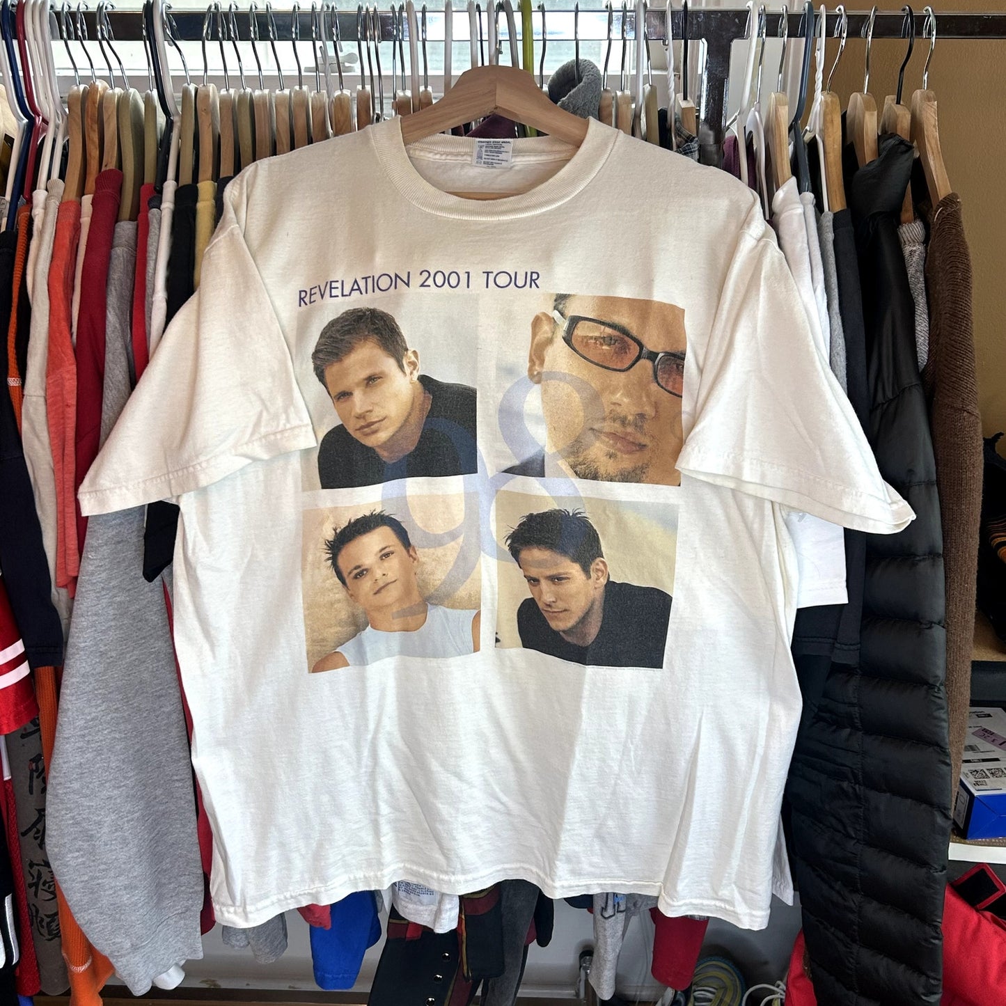 Y2K 98 Degrees Revelation 2001 Tour T-Shirt Large