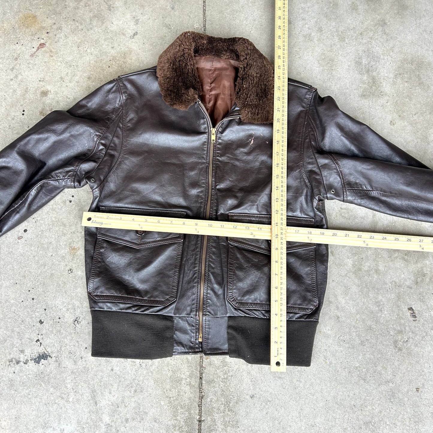 Vintage Leather Made in San Diego G3 Bomber Jacket 38