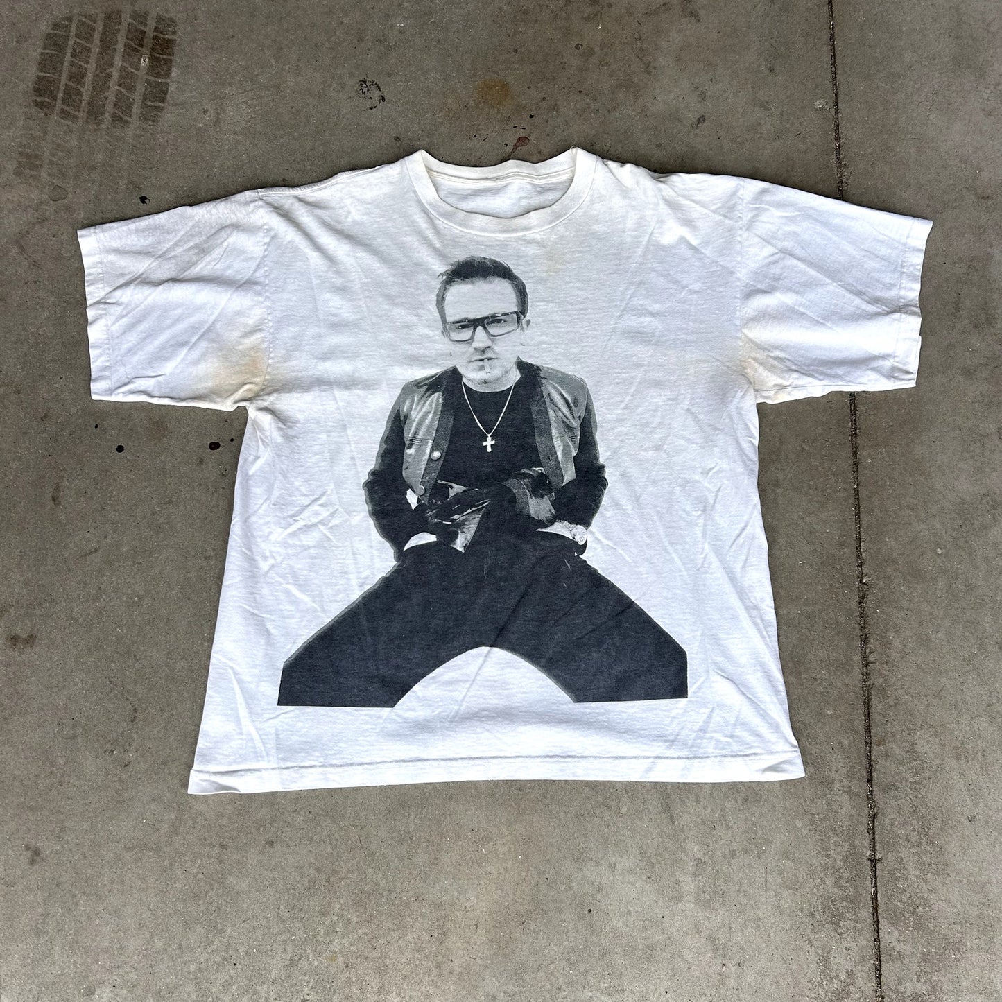 Rare Vintage U2 PopMart 1997 Tour Bono T-Shirt Stained