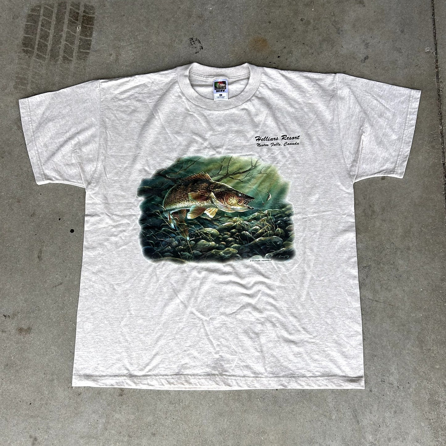 Y2K Canadian Fishing T-Shirt XL