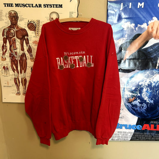 Y2K Wisconsin Badgers Basketball Crewneck XXL