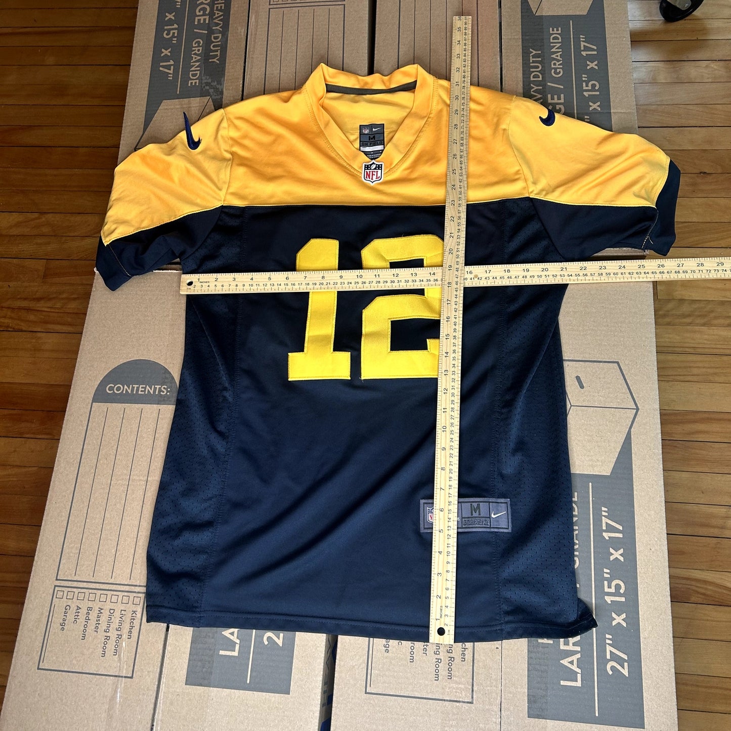 y2K Aaron Rodgers Packers Throwback Nike Jersey Medium