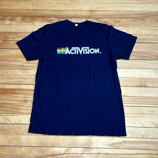 Modern Activision Video Game Black Shirt Large