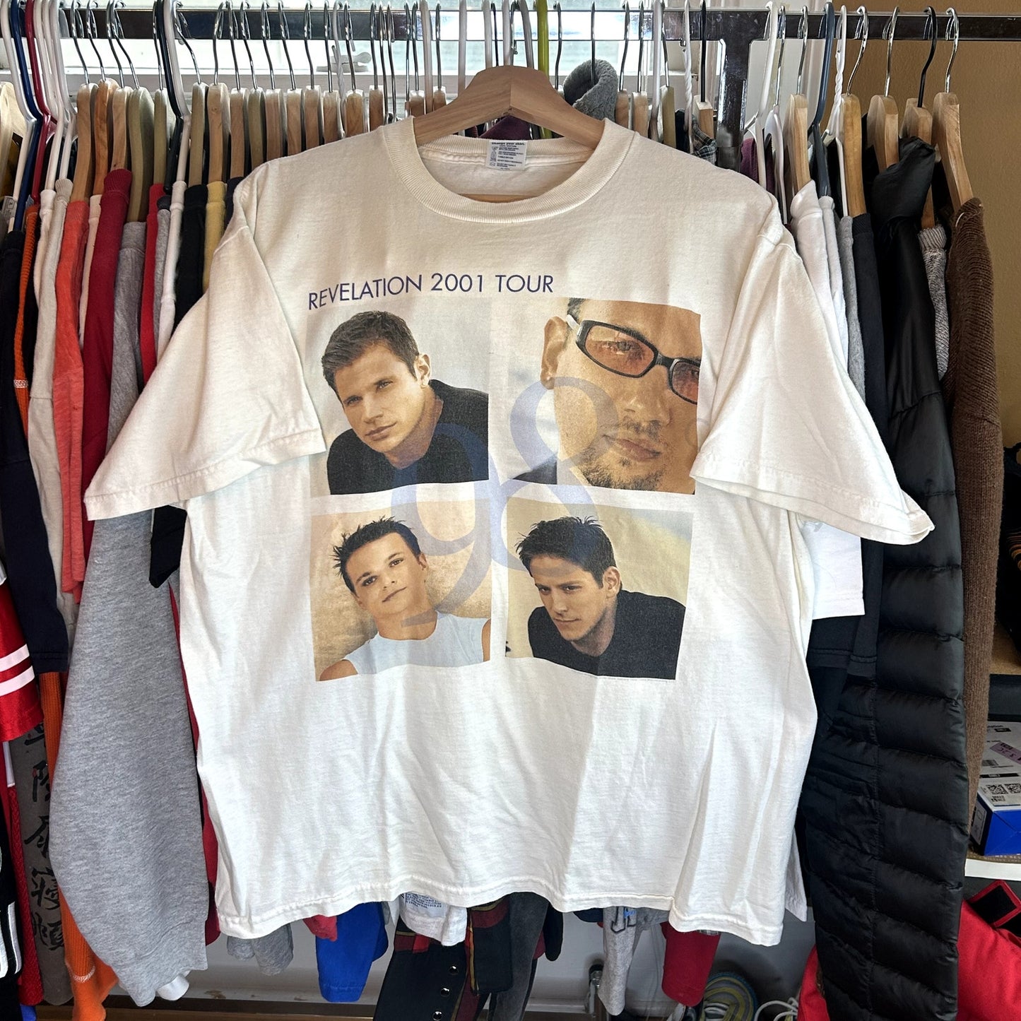 Y2K 98 Degrees Revelation 2001 Tour T-Shirt Large