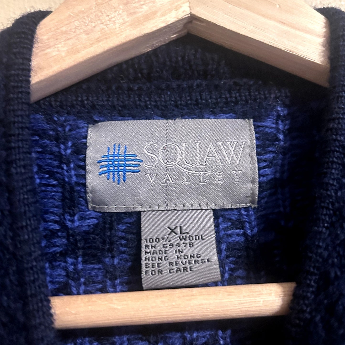 Vintage Squaw Valley 100% Cotton Cardigan Sweater XL