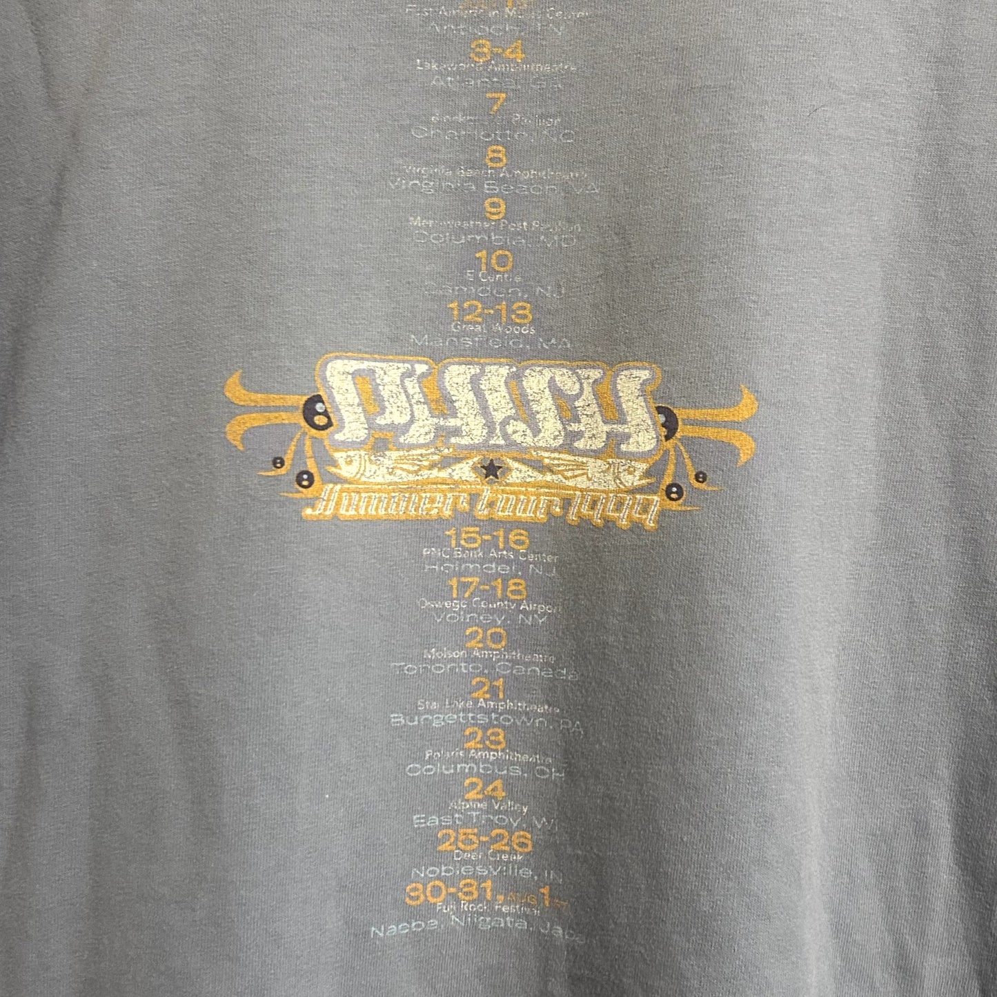 Vintage 90s Phish Concert T-Shirt Has paint stains XL