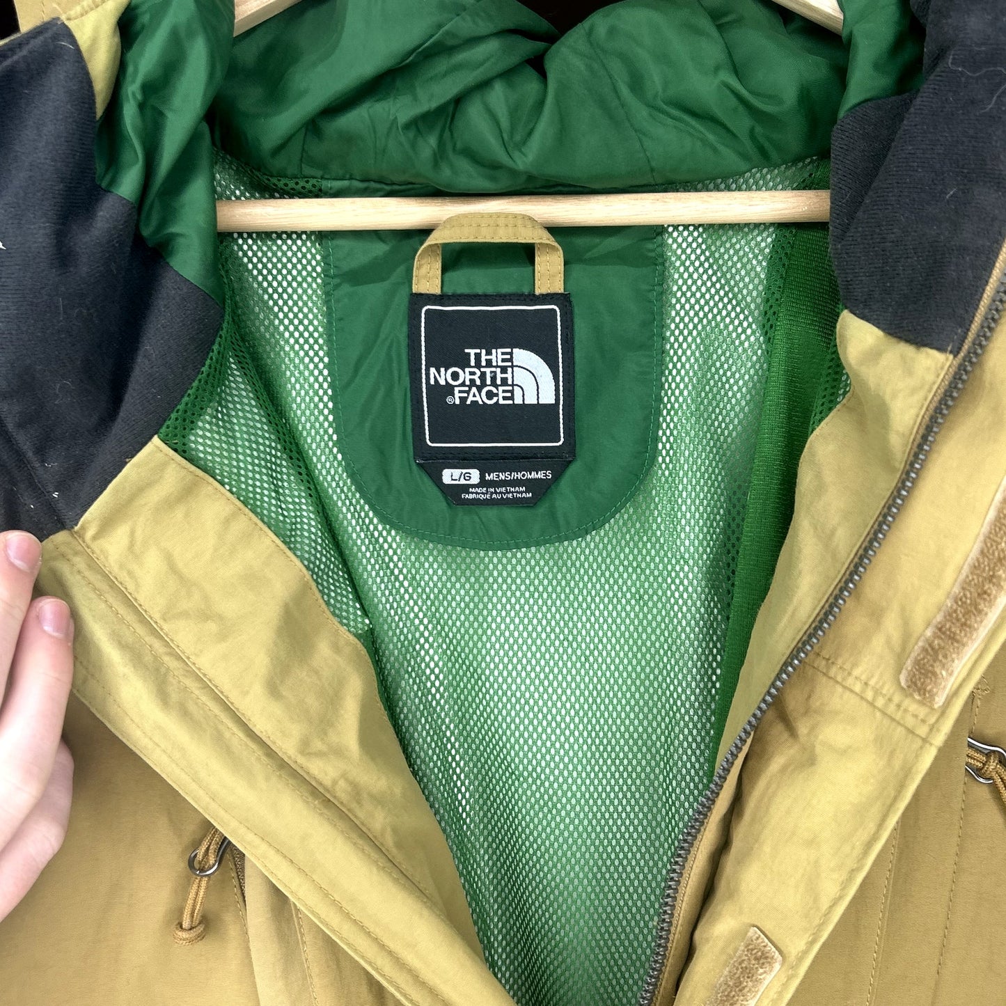 The North Face Hyvent Tan / Brown Rain Jacket Large