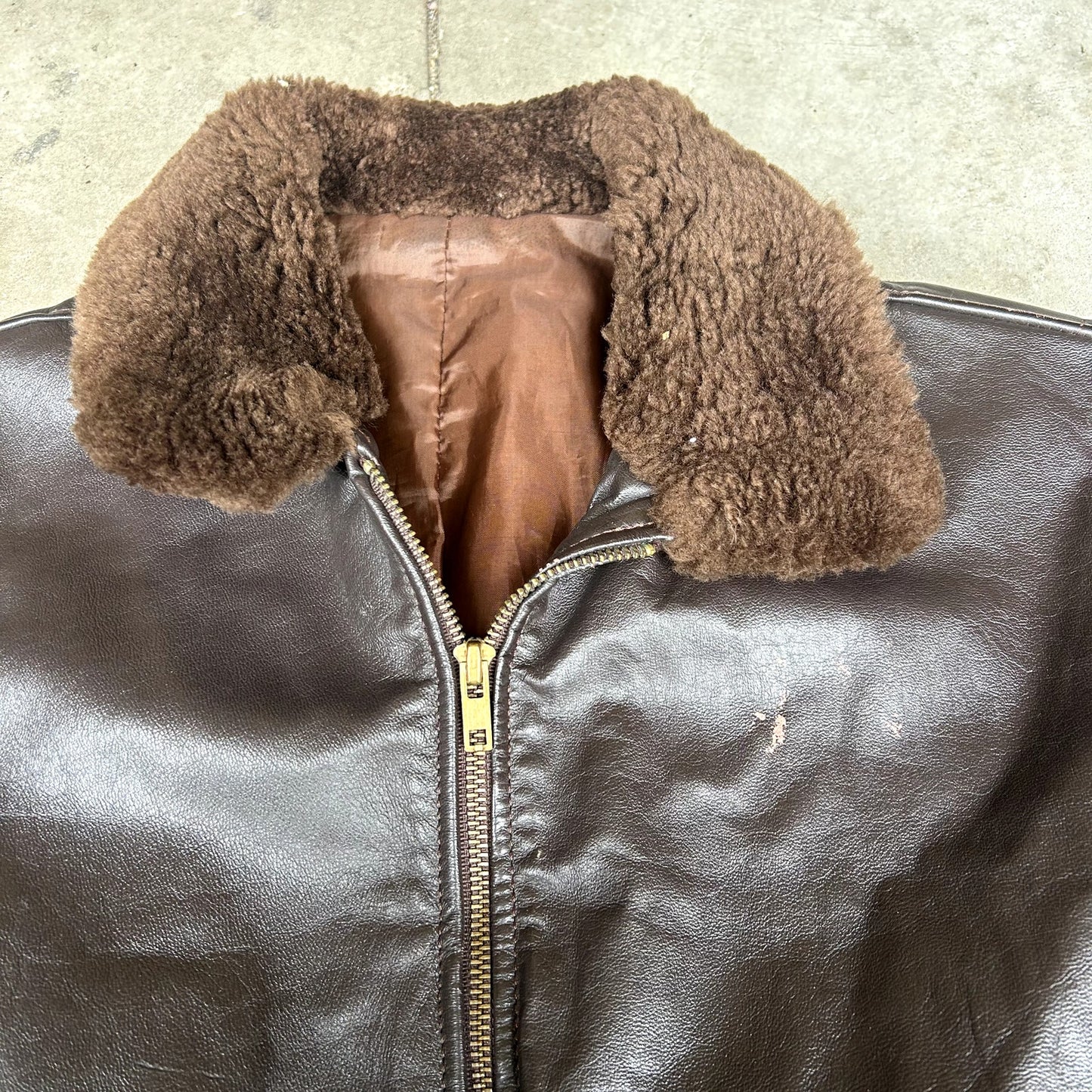 Vintage Leather Made in San Diego G3 Bomber Jacket 38