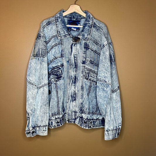 Y2k Acid Washed Horizon Denim Jacket