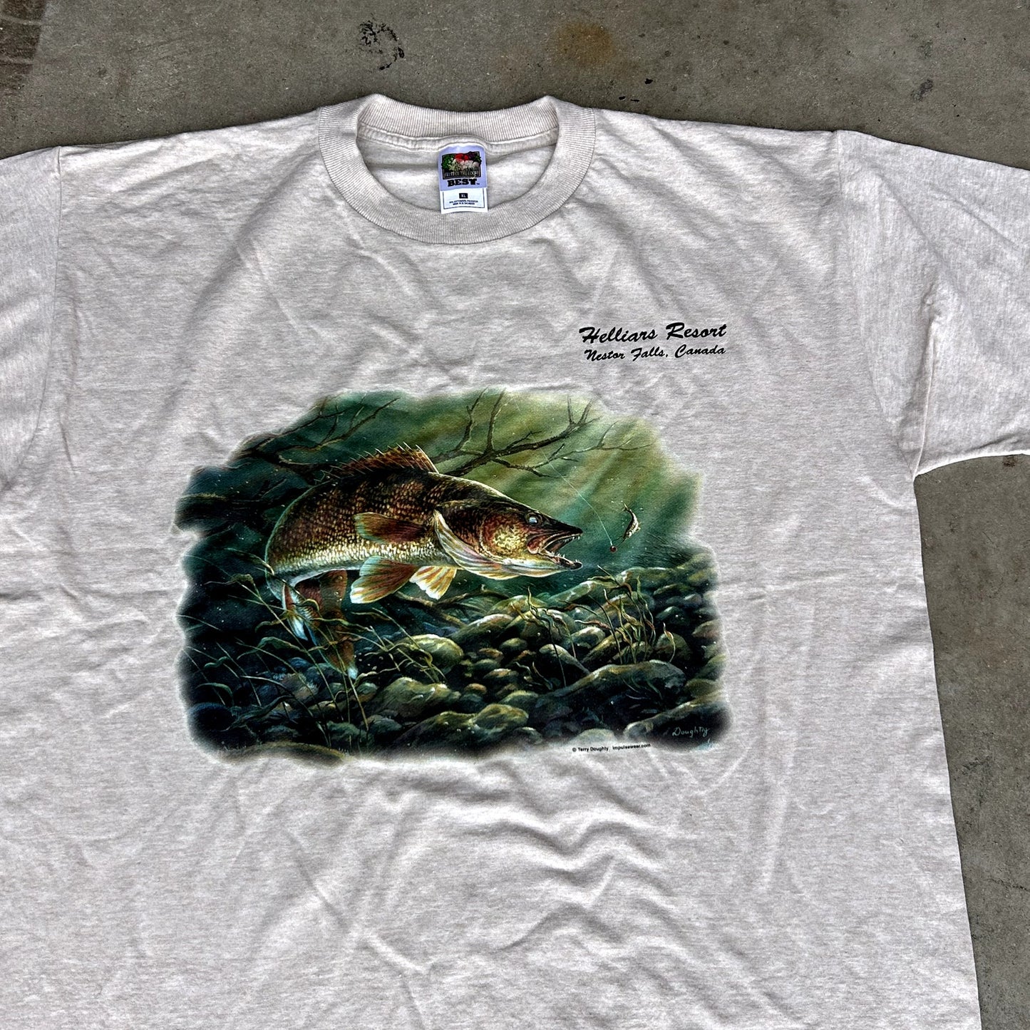 Y2K Canadian Fishing T-Shirt XL