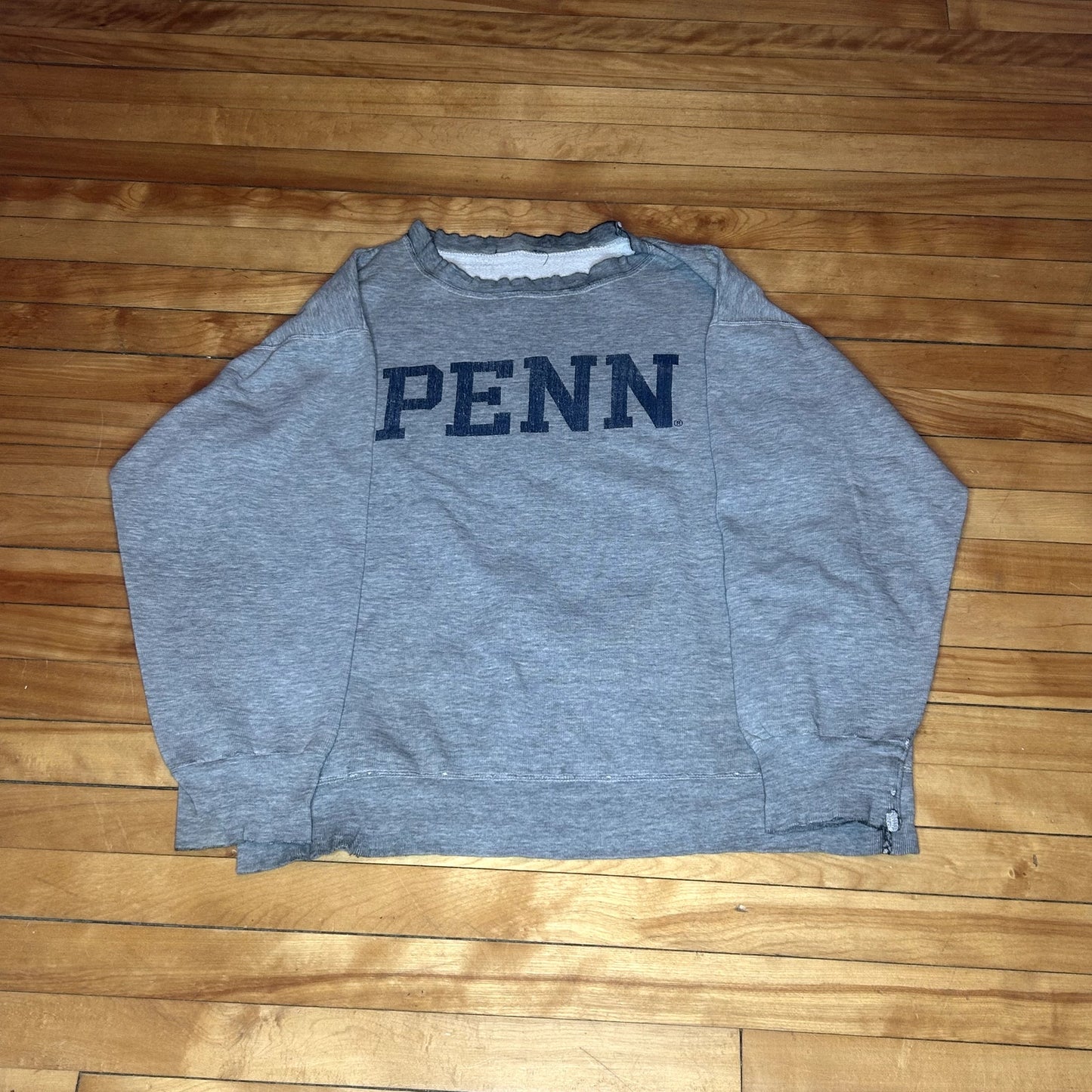 90s Penn Collegiate Gray Crewneck