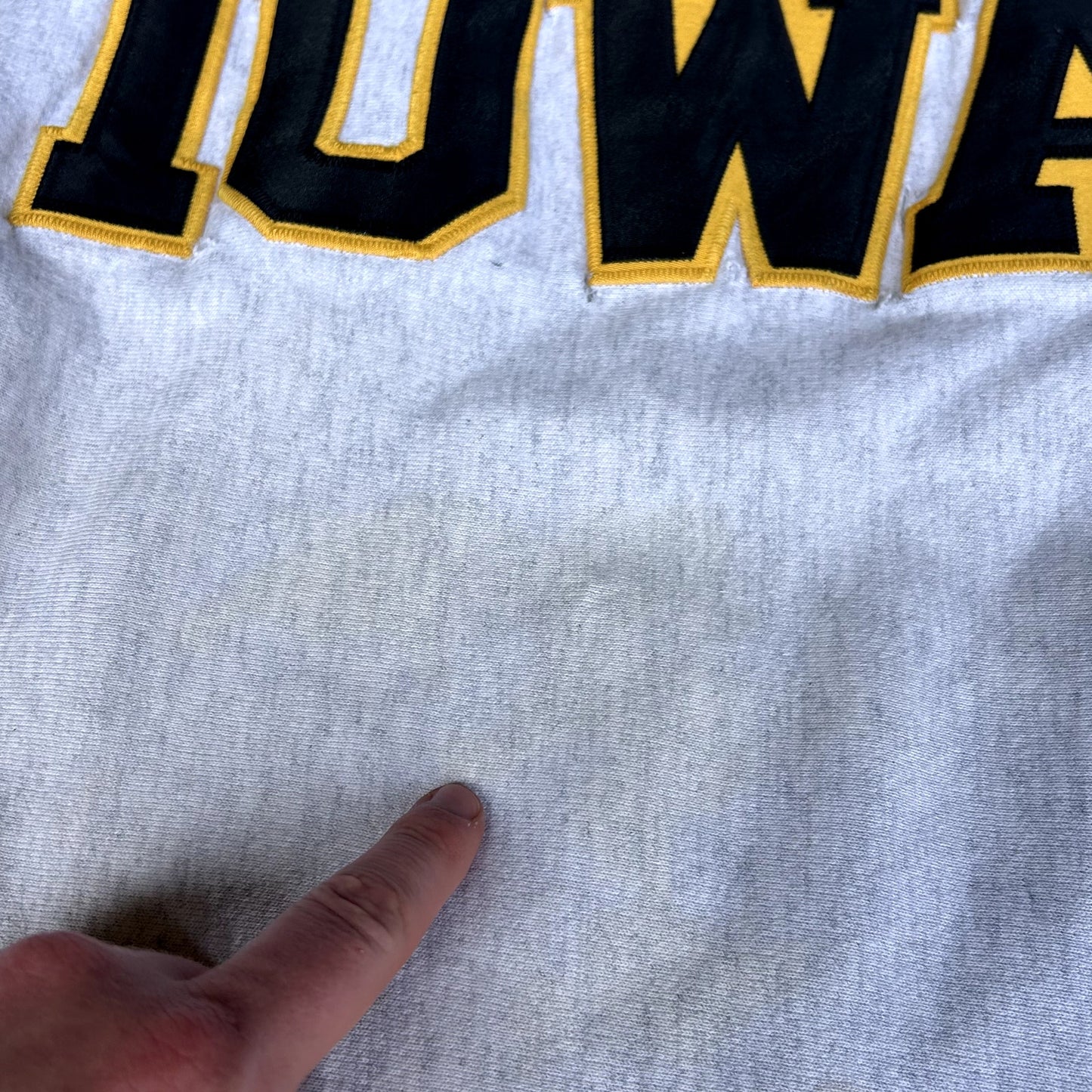 Vintage Iowa University Crewneck XL Stained