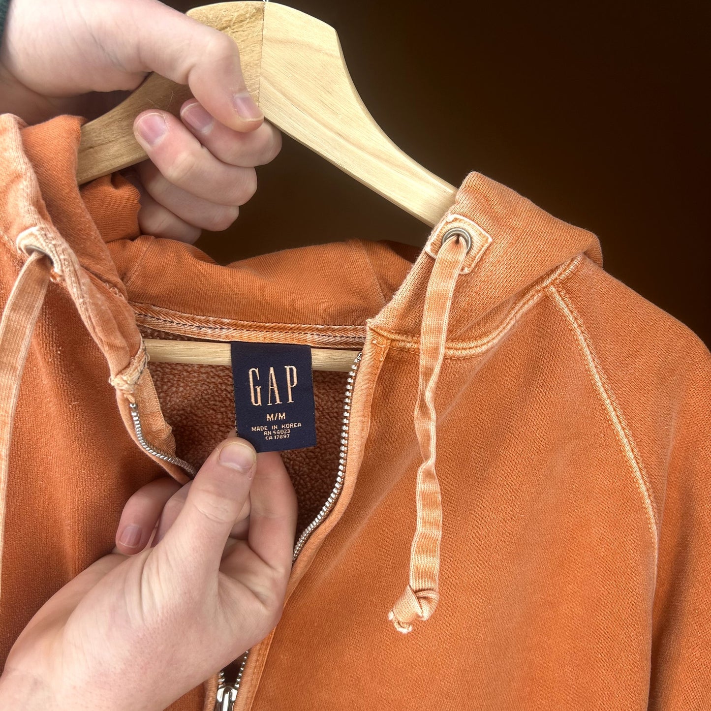 VIntage 90s Creamsicle Gap Zip-up Jacket Medium