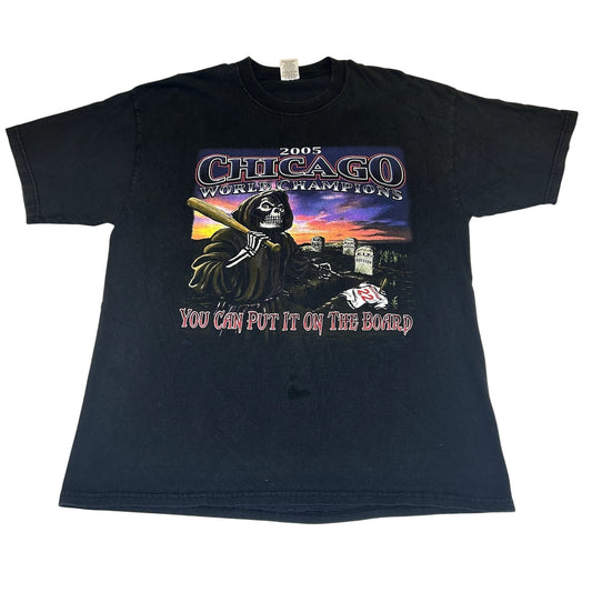 Y2K 2005 White Sox World Series Skeleton T-shirt