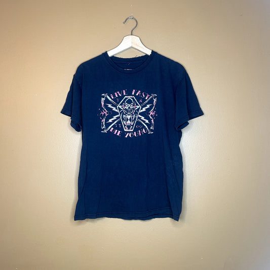 Y2K Live Fast Die Young Graphic T-Shirt