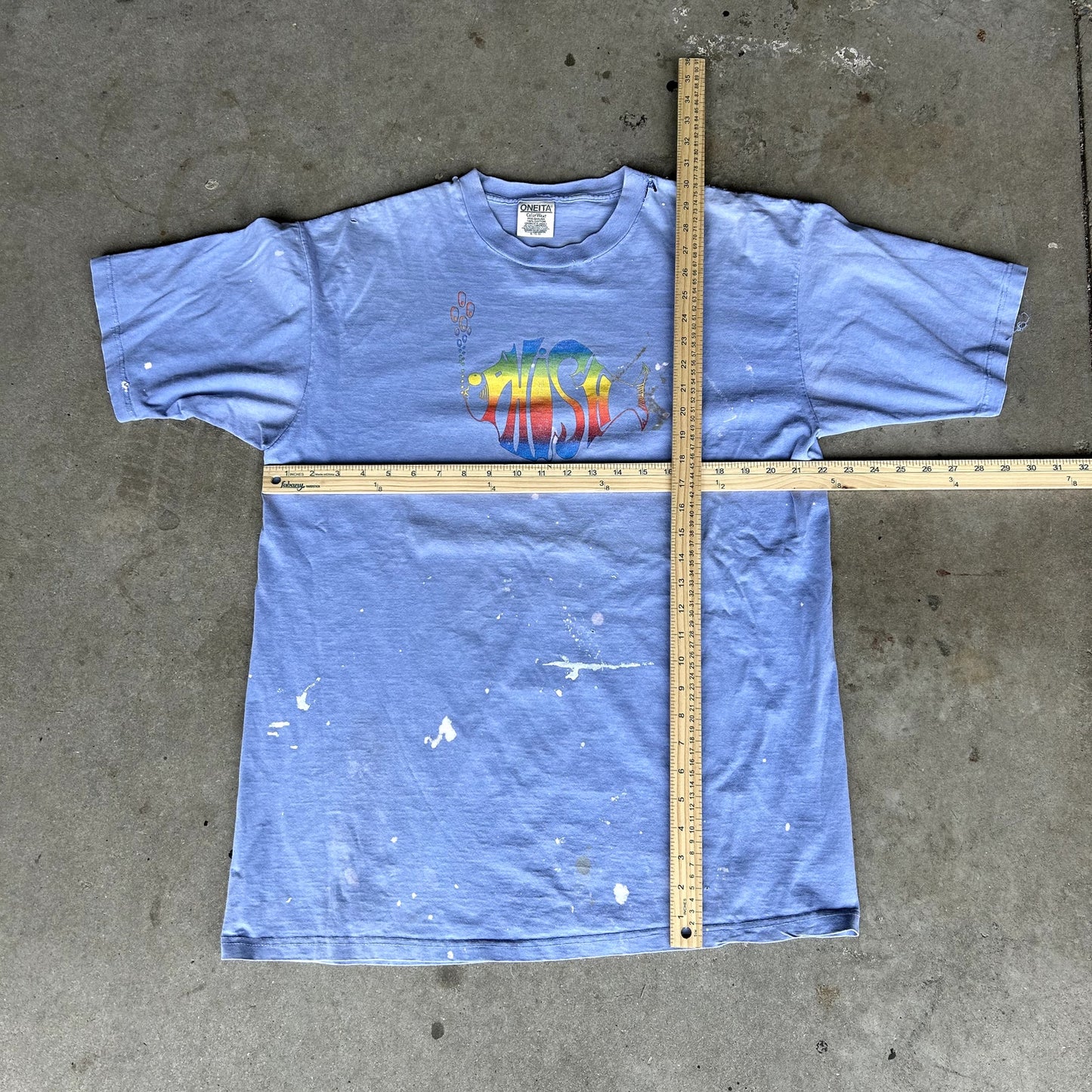 Vintage 90s Phish Tour T-Shirt Stained XL