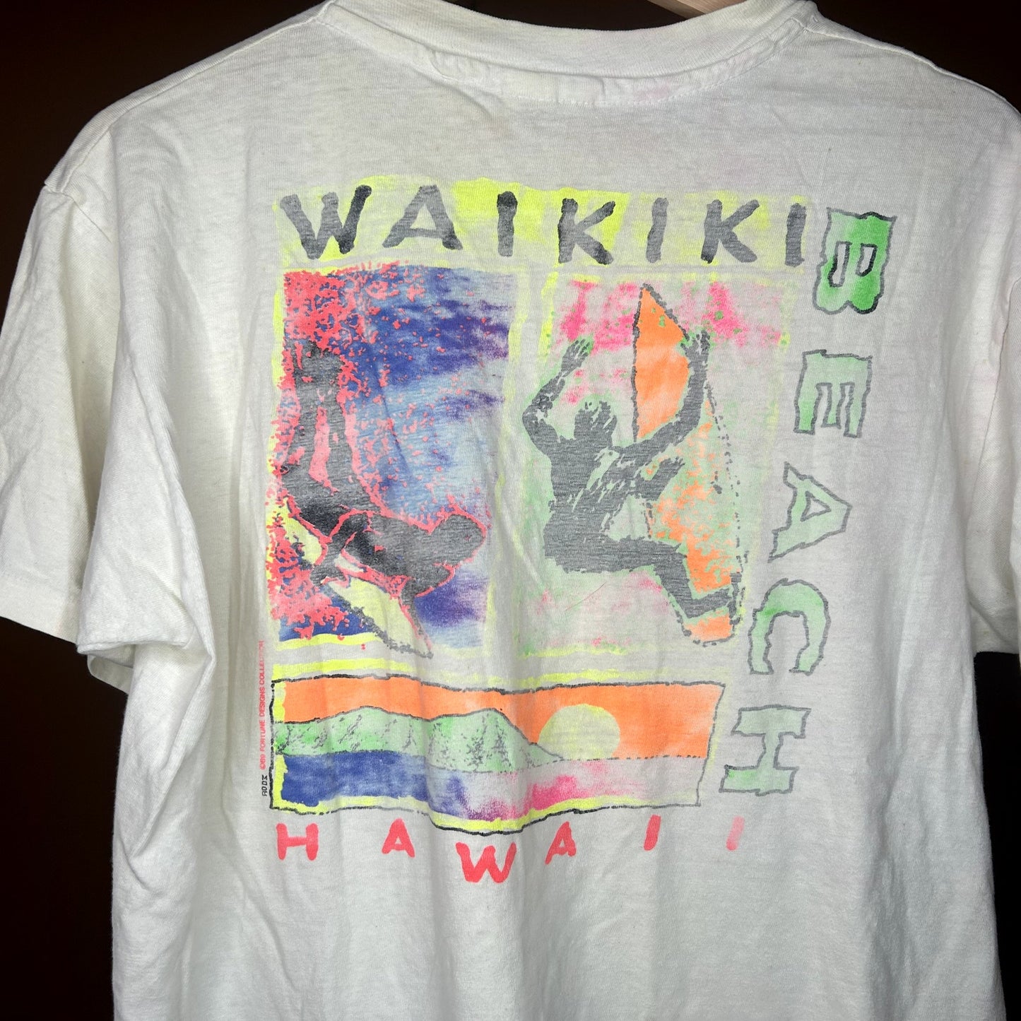 Vintage 90s Waikiki Surfer T-Shirt Fader