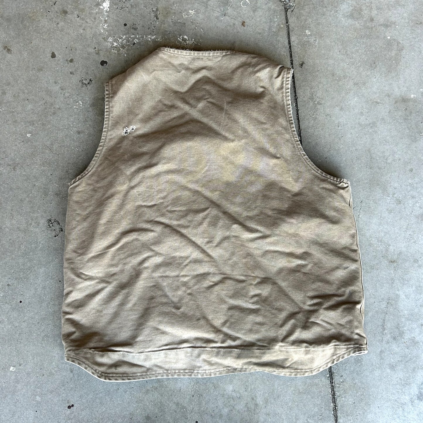 Y2K Tan Carhartt Vest Distressed XL Tall