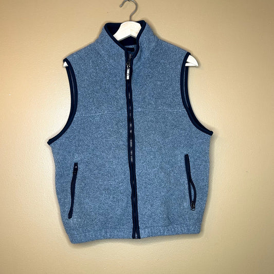 Y2k Ebtek Smoke Gray Fleece Vest Small