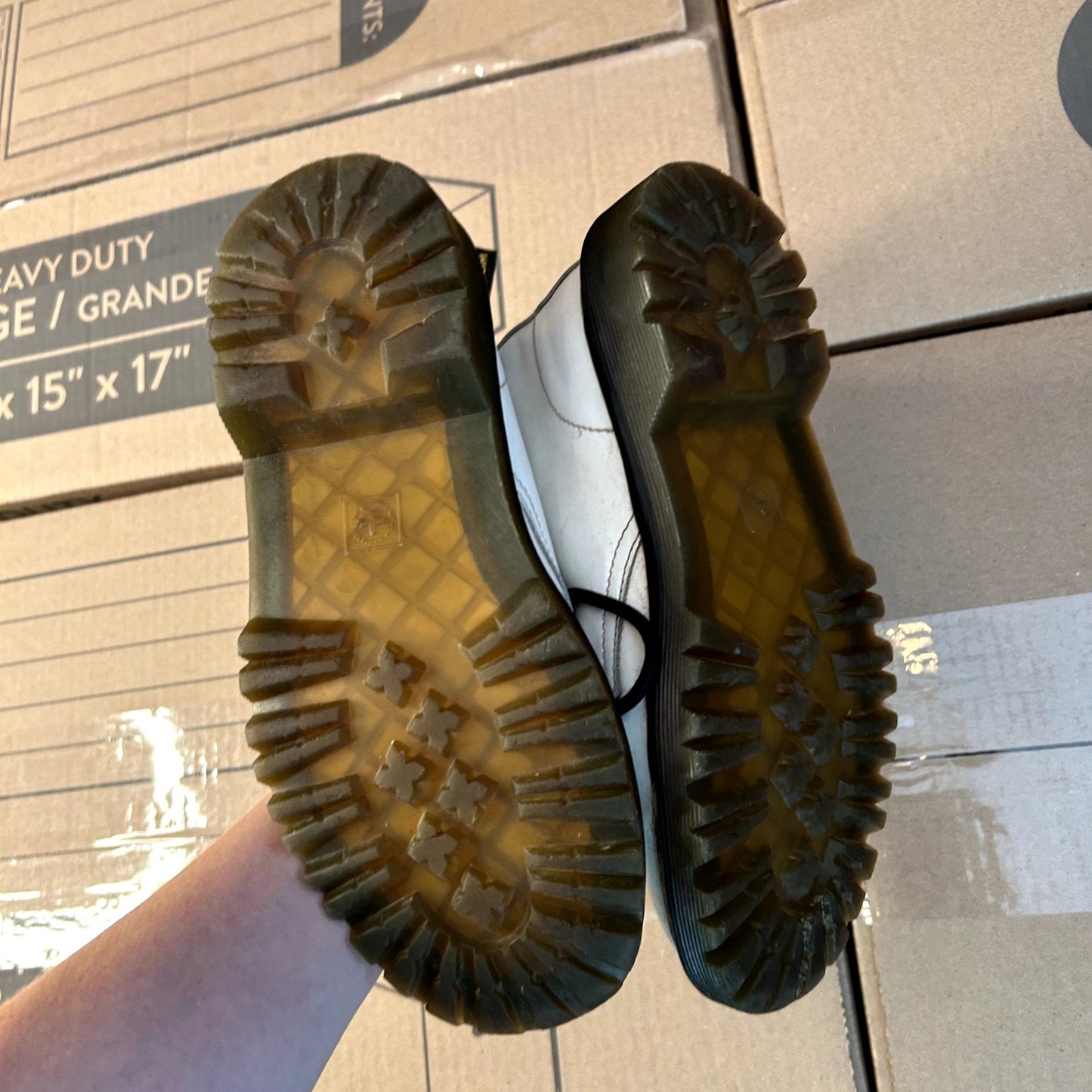 Dr Martens White Womens Boot US 7 L Has flaws