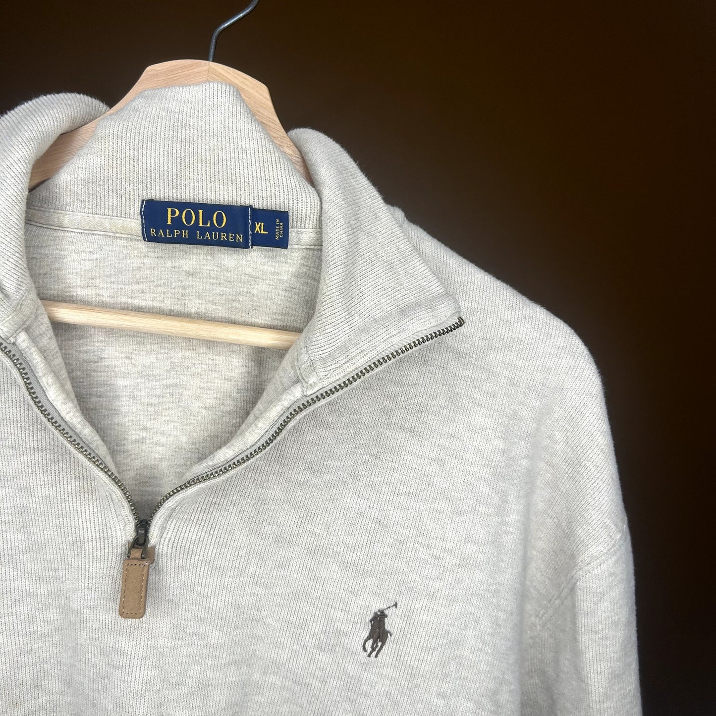 Modern Polo Quarter Zip Sweater XL