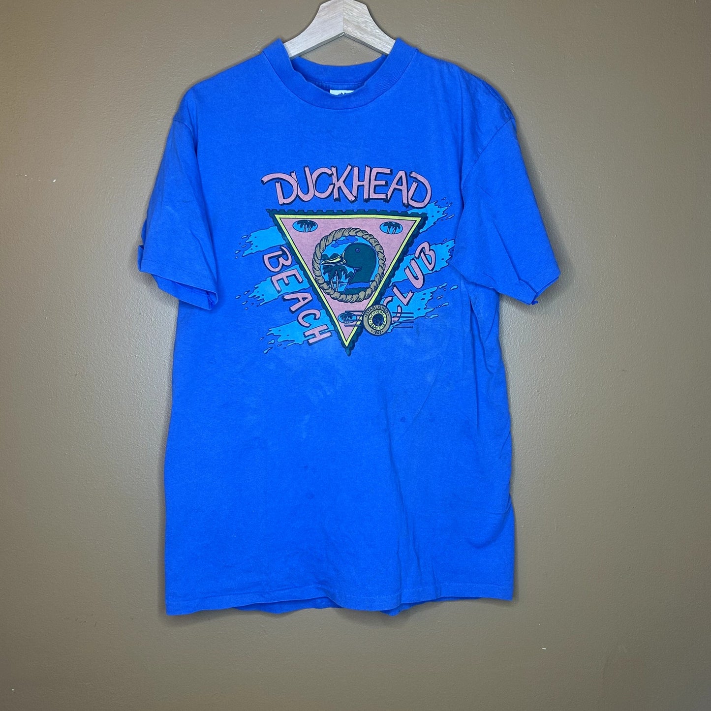 Vintage Blue Duck Head Graphic T-Shirt