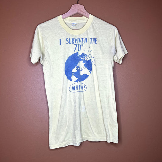True Vintage Yellow Environment World T-Shirt Medium