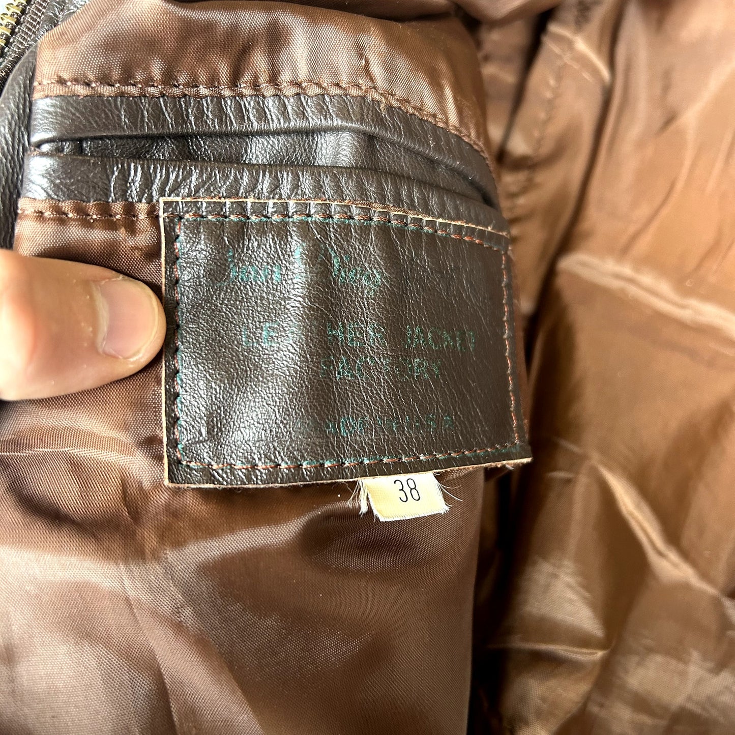 Vintage Leather Made in San Diego G3 Bomber Jacket 38
