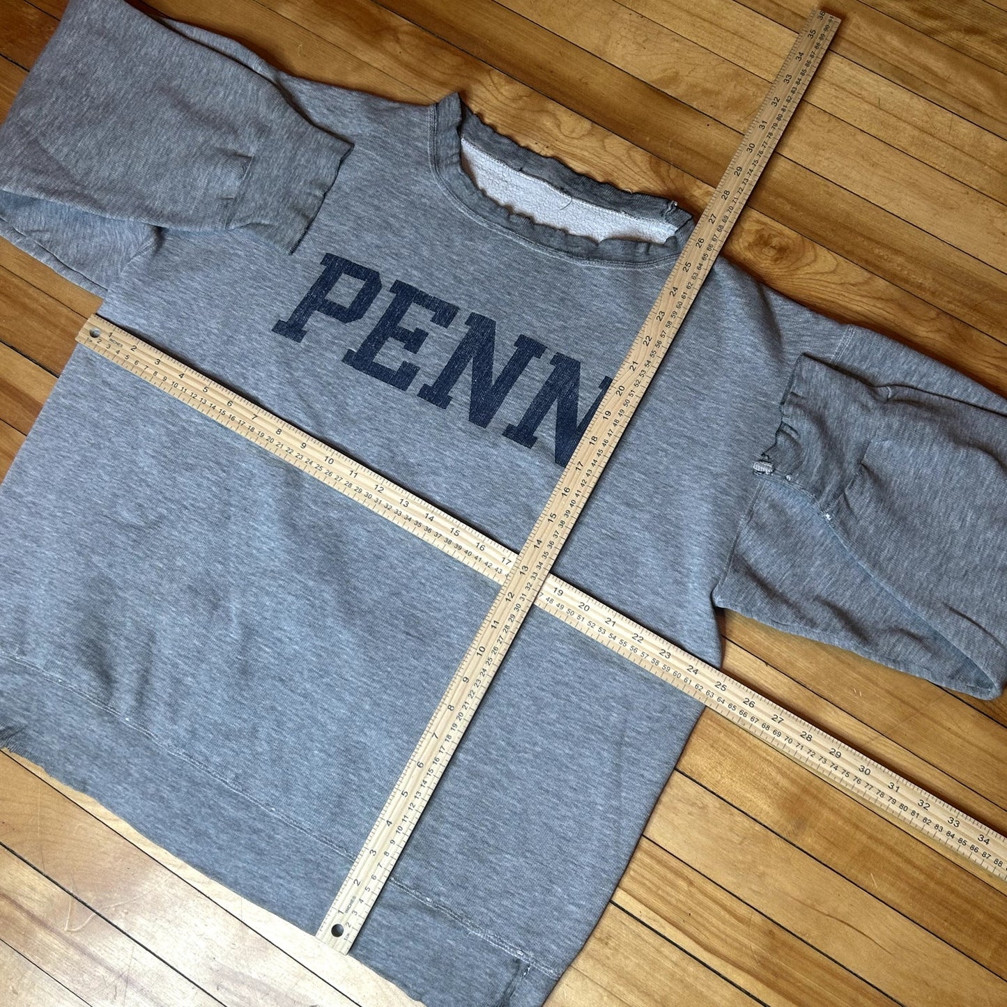 90s Penn Collegiate Gray Crewneck