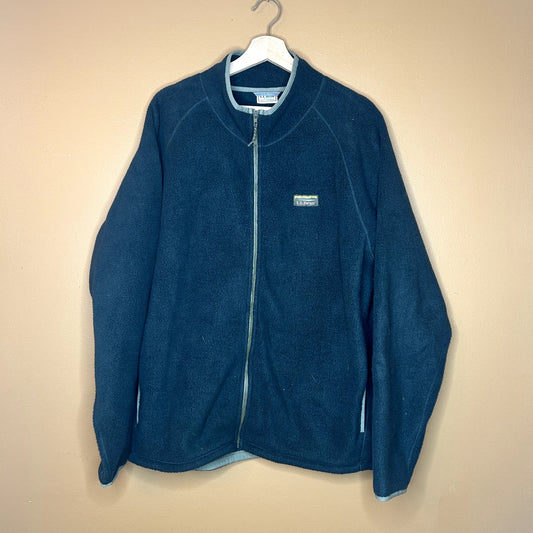 LL Bean Green Zip-Up Sweater