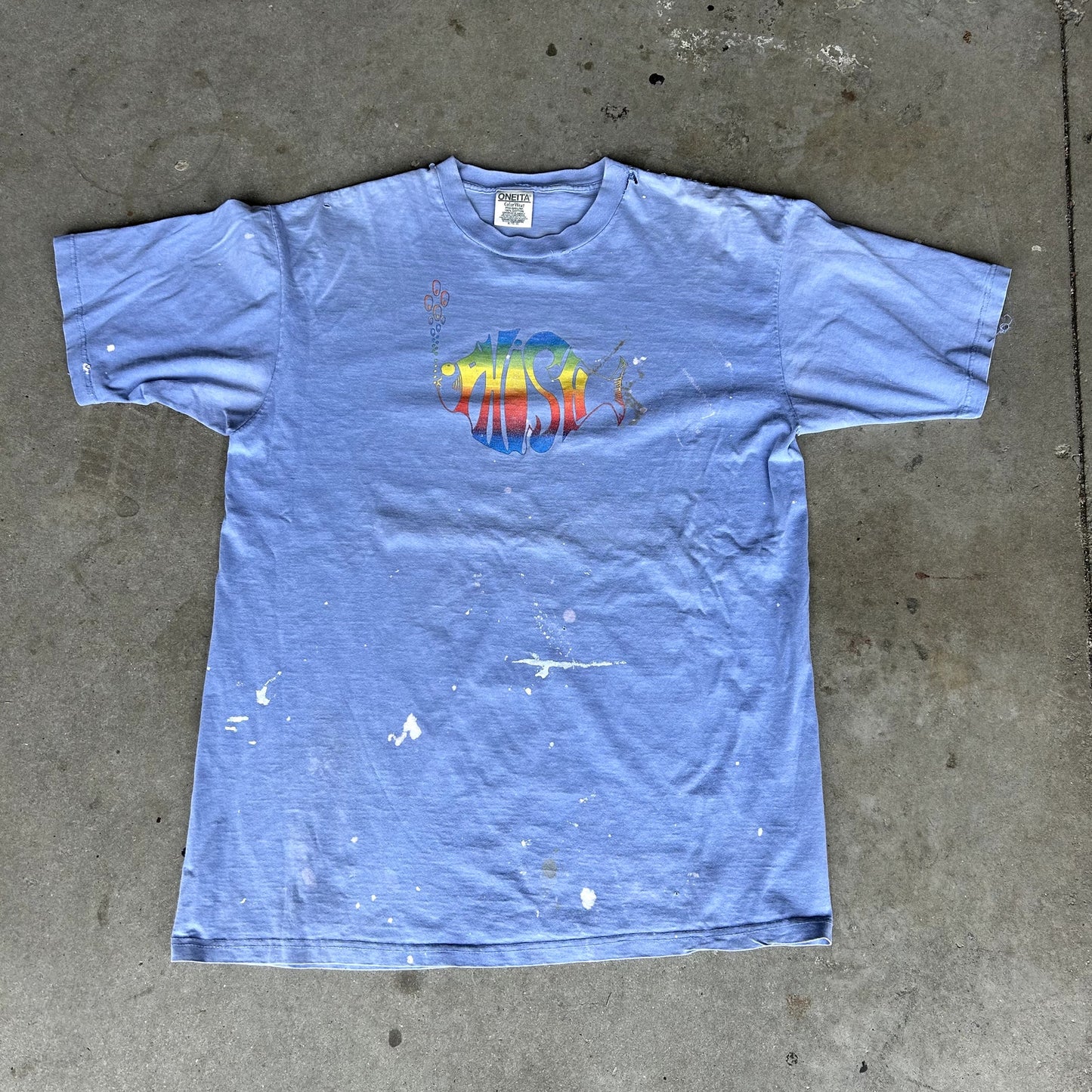 Vintage 90s Phish Tour T-Shirt Stained XL