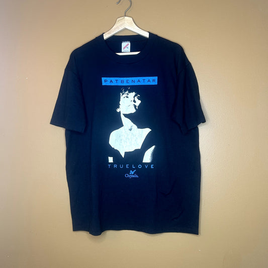 Vintage 90s Pat Benatar True Love Chrysalis Vintage T-Shirt With Back Hit