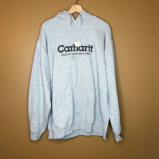 Vintage Y2K Carhartt Logo Hoodie, has some stains XL
