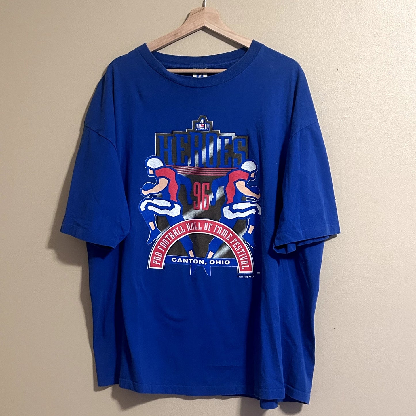 Vintage Hall of Fame Bowl Blue T-Shirt XXL