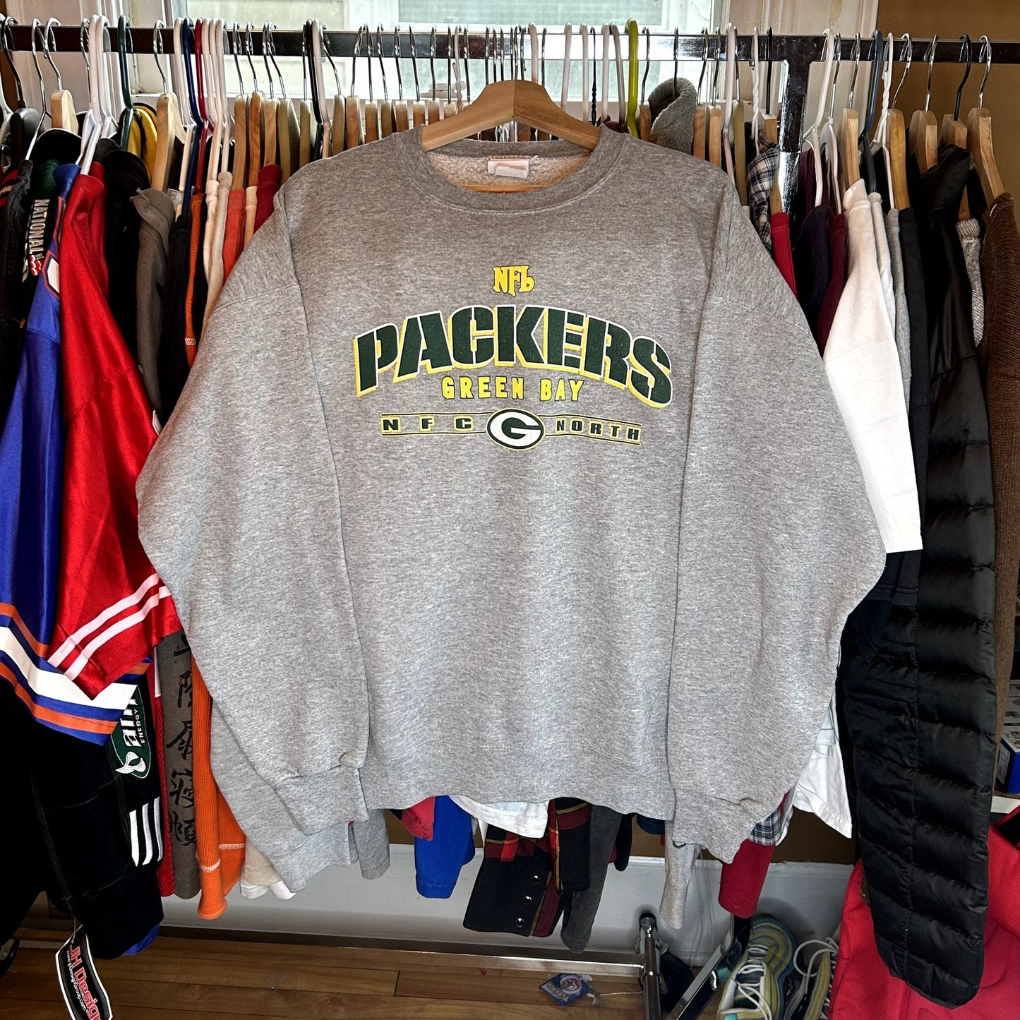 Y2K Gray Packers Crewneck XL
