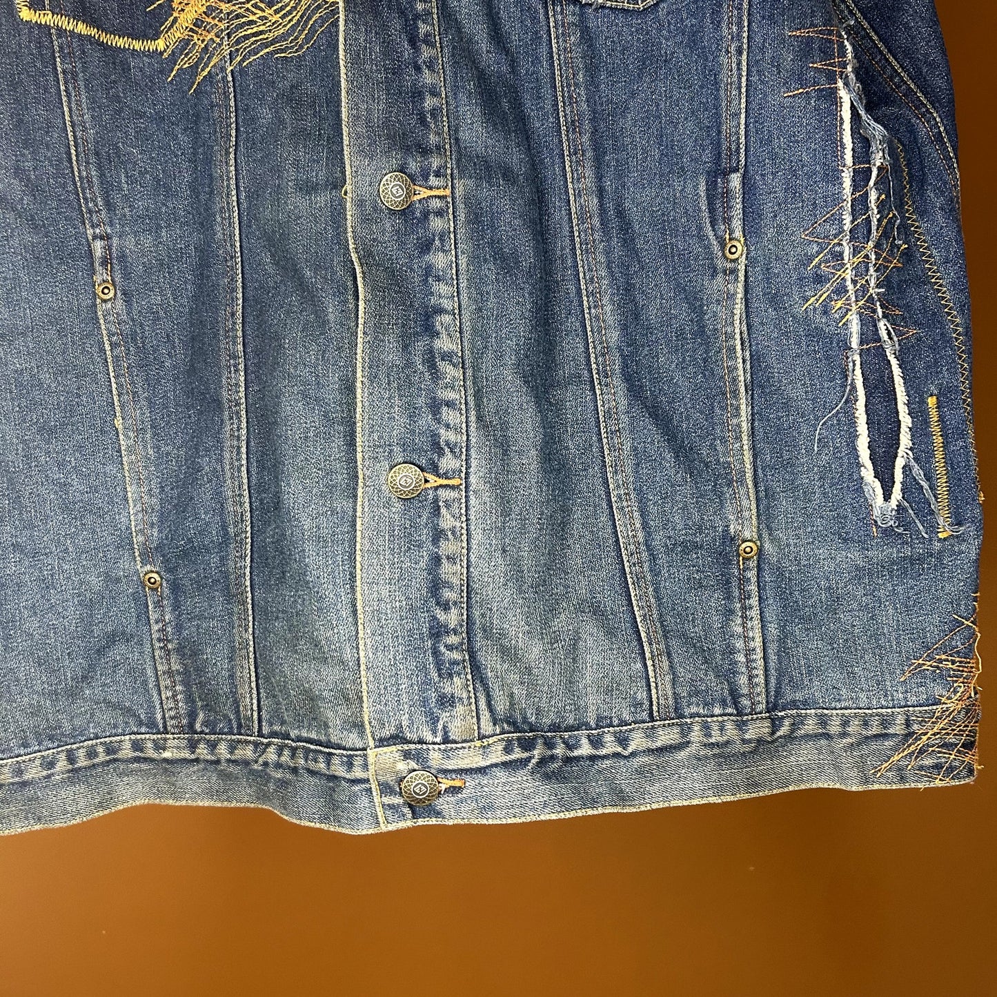 Crazy Y2K Enyce Denim Vest XL Has tear